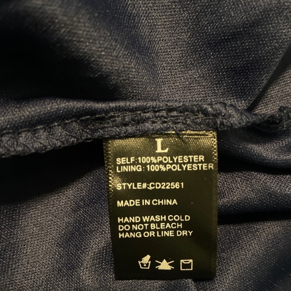 Formal blue lace a-line dress - Picture 3 of 4